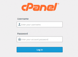 login to cPanel