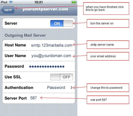 deliveryslip server iphone email