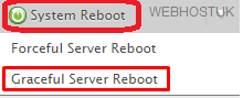 Reboot Server through WHM